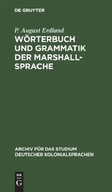 Cover of Wörterbuch Und Grammatik Der Marshall-Sprache