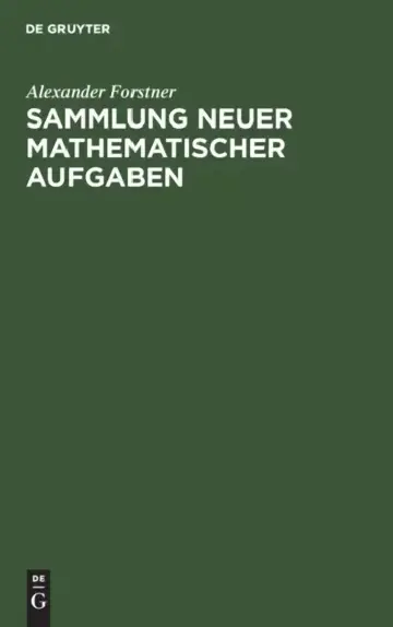 Cover of Sammlung Neuer Mathematischer Aufgaben