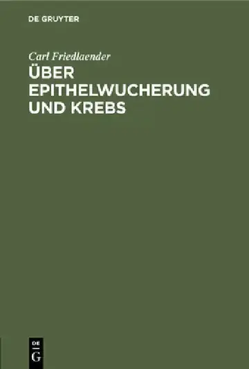 Cover of Über Epithelwucherung und Krebs