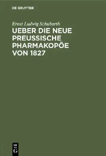 Cover of Ueber die neue preussische Pharmakopöe von 1827