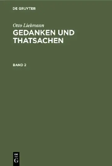 Cover of Gedanken und Thatsachen