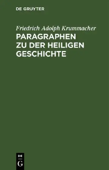 Cover of Paragraphen Zu Der Heiligen Geschichte