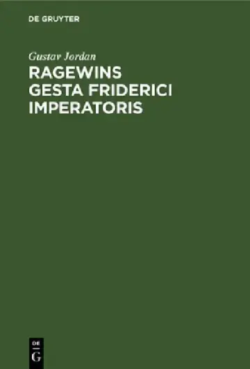 Cover of Ragewins Gesta Friderici Imperatoris