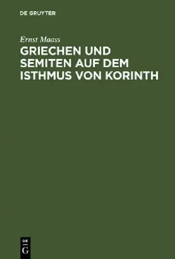 Cover of Griechen und Semiten auf dem Isthmus von Korinth