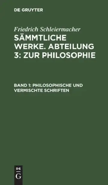 Cover of Philosophische und vermischte Schriften