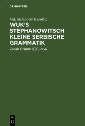Cover of Wuk's Stephanowitsch Kleine Serbische Grammatik