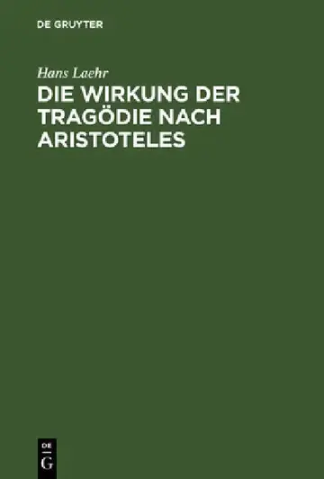 Cover of Die Wirkung der Tragödie nach Aristoteles