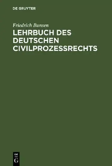 Cover of Lehrbuch des deutschen Civilprozeßrechts