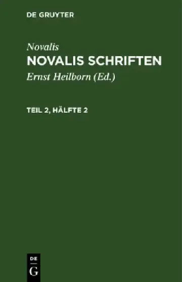 Cover of Novalis Schriften