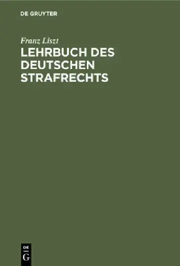 Cover of Lehrbuch des deutschen Strafrechts