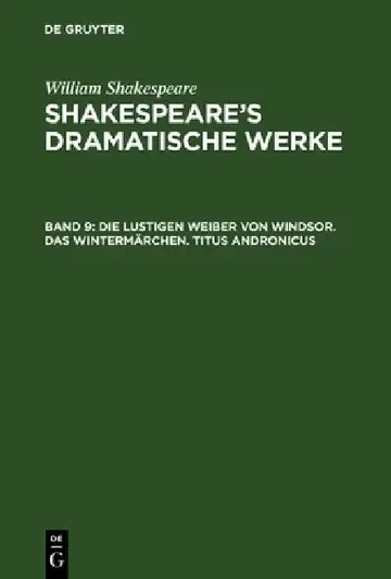 Cover of Die lustigen Weiber von Windsor. Das Wintermärchen. Titus Andronicus