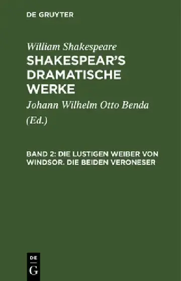 Cover of Die Lustigen Weiber Von Windsor. Die Beiden Veroneser