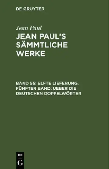 Cover of Jean Paul's Sämmtliche Werke, Band 55, Elfte Lieferung. Fünfter Band
