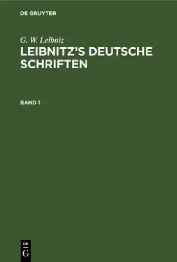 Cover of G. W. Leibniz