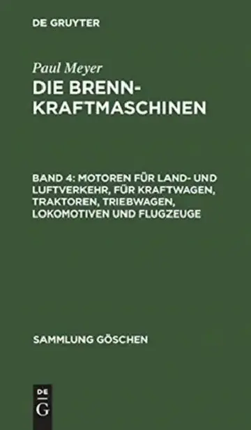 Cover of Motoren für Land- und Luftverkehr, für Kraftwagen, Traktoren, Triebwagen, Lokomotiven und Flugzeuge