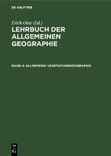 Cover of Allgemeine Vegetationsgeographie