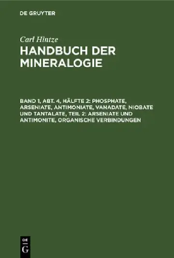 Cover of Phosphate, Arseniate, Antimoniate, Vanadate, Niobate Und Tantalate, Teil 2