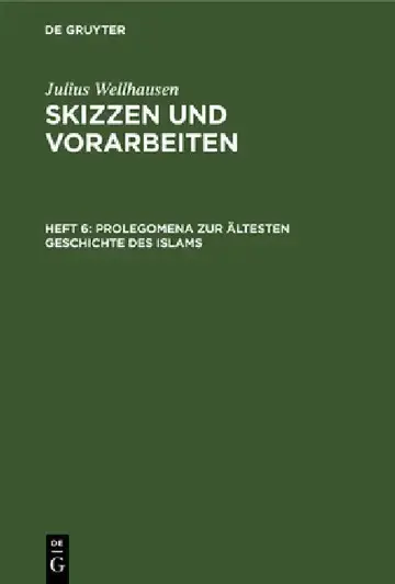 Cover of Prolegomena Zur Ältesten Geschichte Des Islams