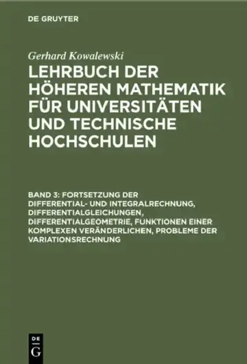 Cover of Fortsetzung Der Differential- Und Integralrechnung, Differentialgleichungen, Differentialgeometrie, Funktionen Einer Komplexen Veränderlichen, Problem