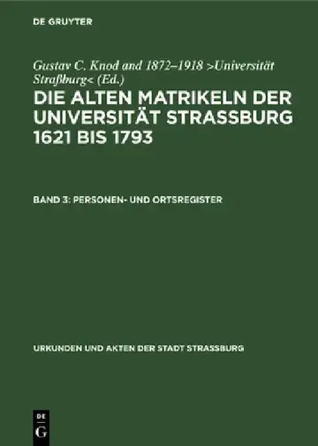 Cover of Personen- Und Ortsregister
