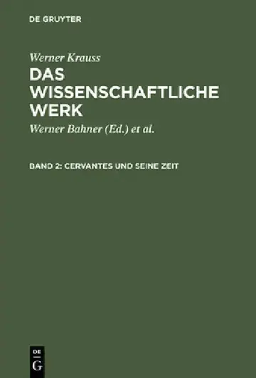 Cover of Das wissenschaftliche Werk, Band 2, Cervantes und seine Zeit
