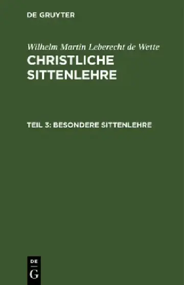 Cover of Besondere Sittenlehre