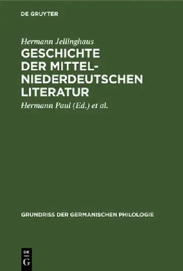 Cover of Geschichte der mittelniederdeutschen Literatur