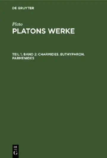 Cover of Charmides. Euthyphron. Parmenides
