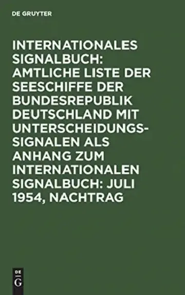 Cover of Juli 1954, Nachtrag
