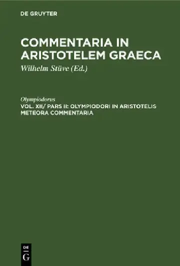 Cover of Olympiodori in Aristotelis Meteora Commentaria