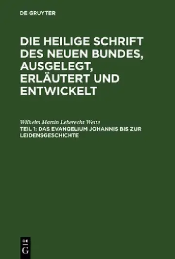 Cover of Das Evangelium Johannis Bis Zur Leidensgeschichte