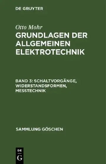 Cover of Schaltvorgänge, Widerstandsformen, Messtechnik