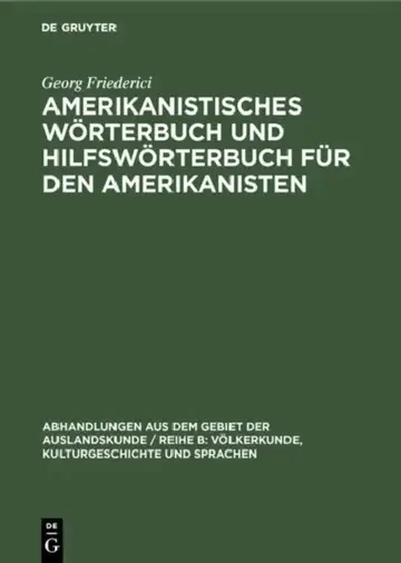 Cover of Amerikanistisches Wörterbuch und Hilfswörterbuch für den Amerikanisten
