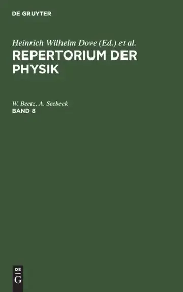 Cover of Repertorium Der Physik. Band 8