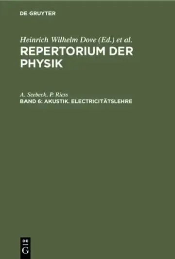 Cover of Akustik. Electricitätslehre