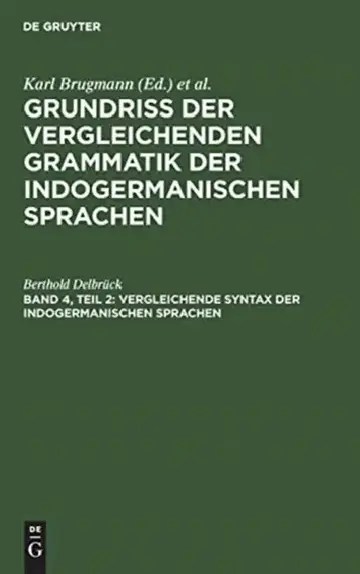 Cover of Vergleichende Syntax der indogermanischen Sprachen
