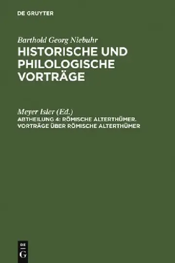 Cover of Vorträge über römische Alterthümer