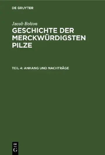 Cover of Anhang Und Nachträge