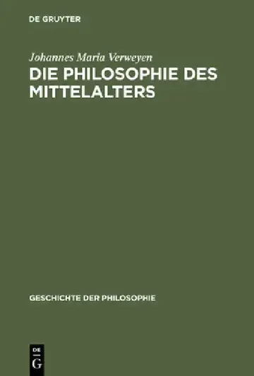 Cover of Die Philosophie des Mittelalters