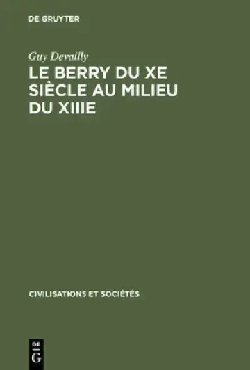 Cover of Le Berry du Xe siècle au milieu du XIIIe