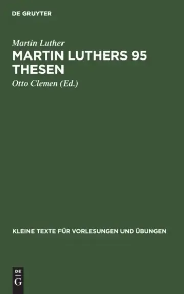 Cover of Martin Luthers 95 Thesen