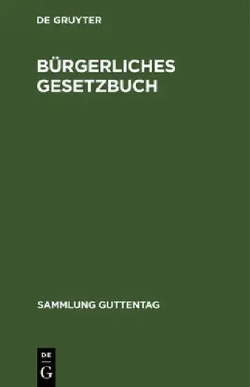 Cover of Bürgerliches Gesetzbuch