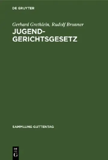 Cover of Jugendgerichtsgesetz