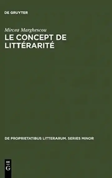 Cover of Le concept de littérarité