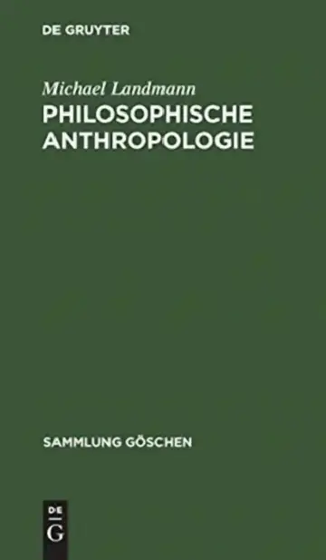 Cover of Philosophische Anthropologie