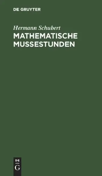 Cover of Mathematische Mußestunden