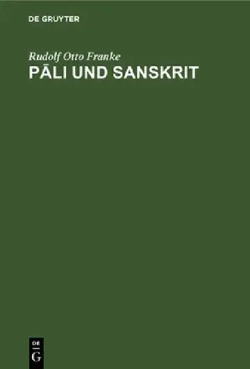 Cover of Pāli und Sanskrit
