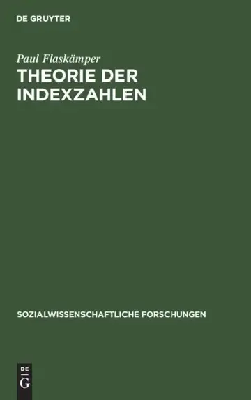 Cover of Theorie der Indexzahlen