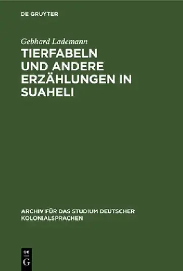 Cover of Tierfabeln Und Andere Erzählungen in Suaheli