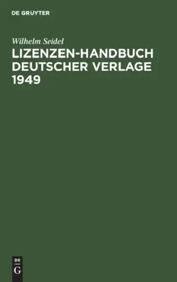 Cover of Lizenzen-Handbuch Deutscher Verlage 1949